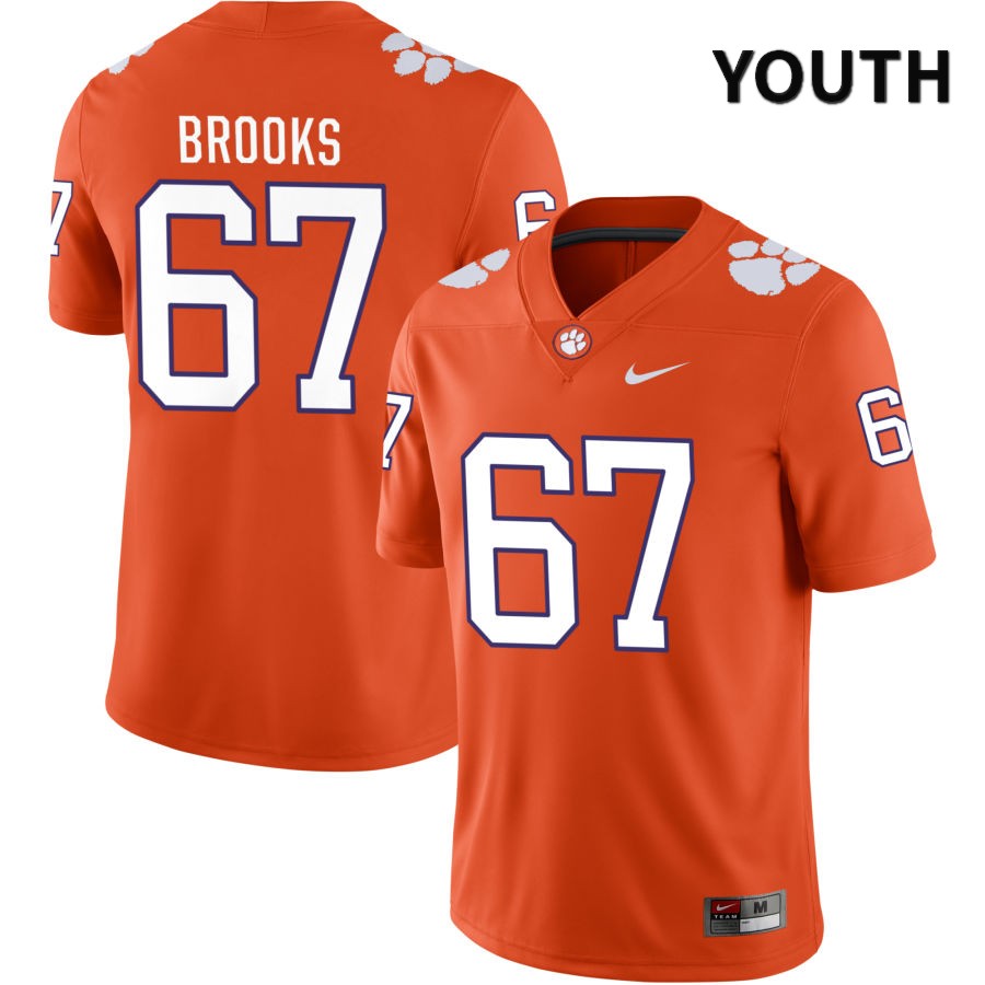 Youth Clemson Tigers Nathan Brooks #67 College Orange NIL 2022 NCAA Authentic Jersey New KLW51N5D